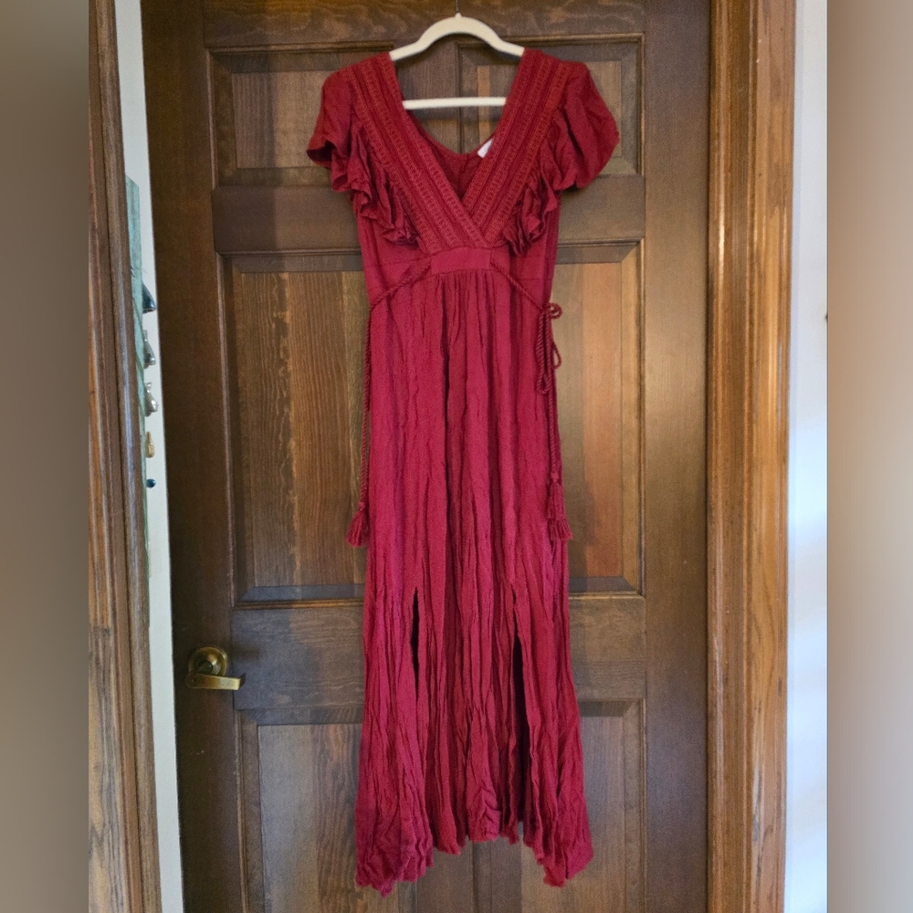 Baltic Born Maxi Dress in Deep Red